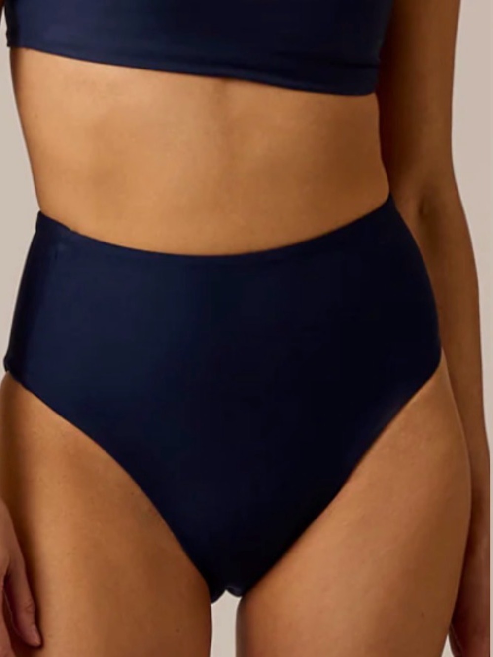 Carve Designs High-Rise Bikini Bottoms in Navy